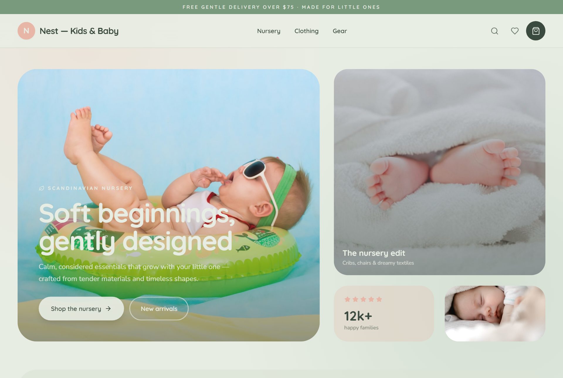 Nest storefront preview