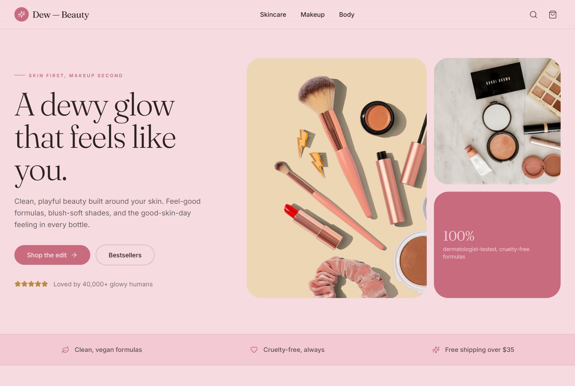 Dew storefront preview