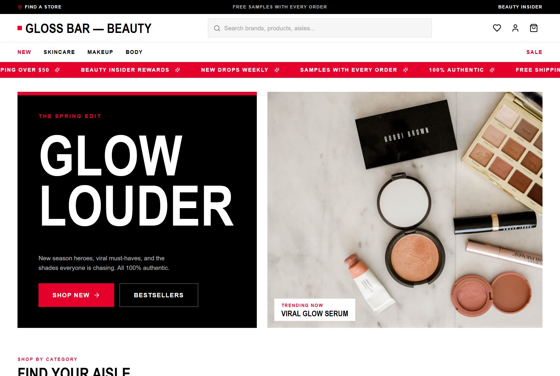Gloss Bar storefront preview