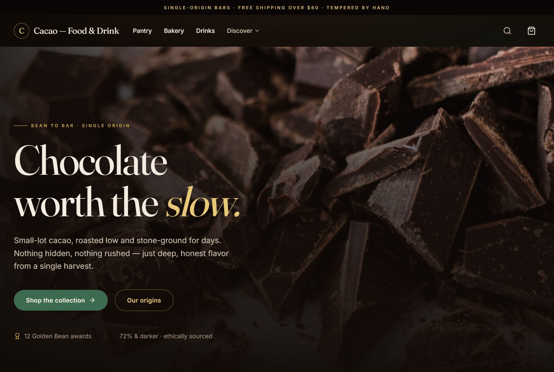 Cacao storefront preview