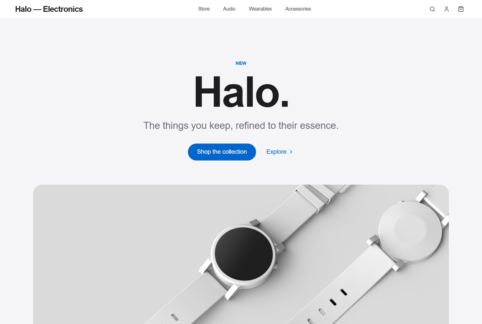 Halo storefront preview