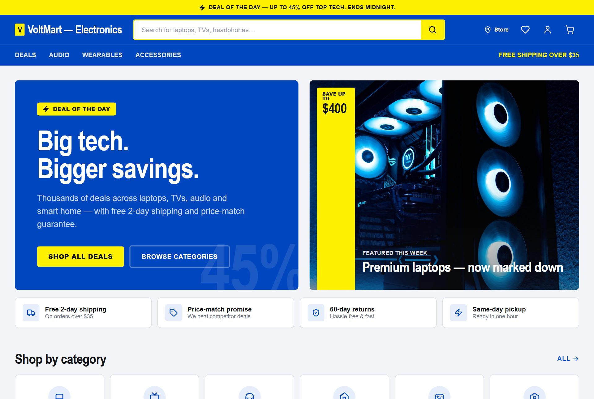 VoltMart storefront preview