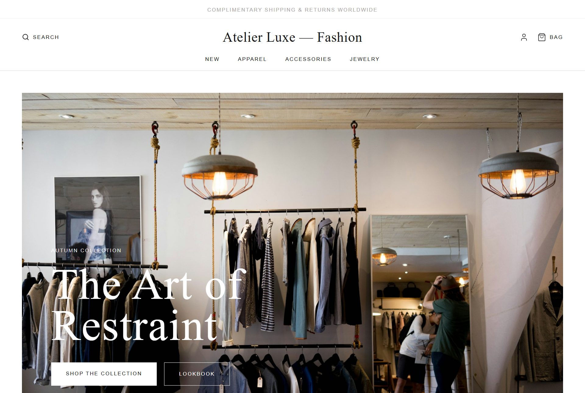 Atelier Luxe storefront preview