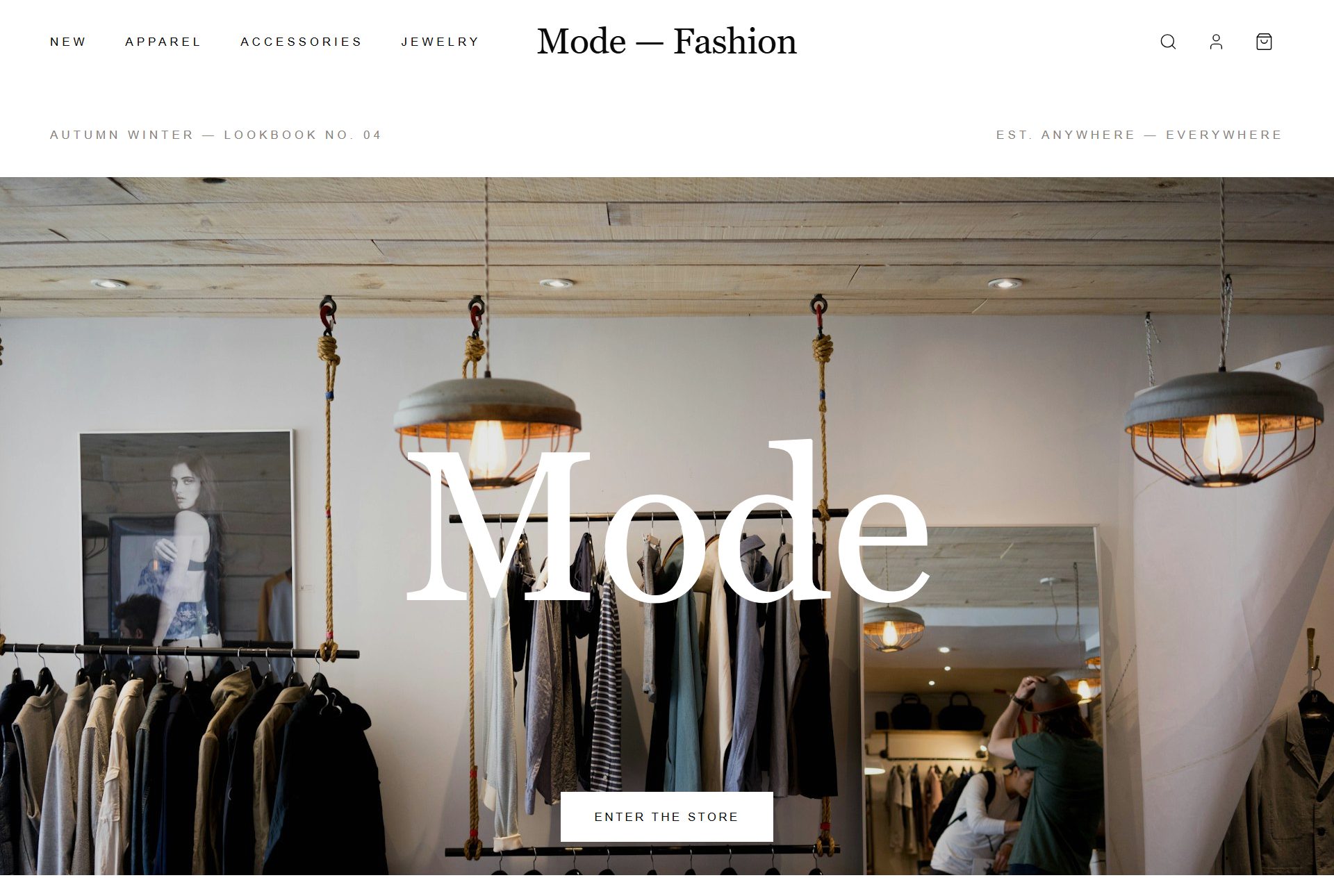Mode storefront preview