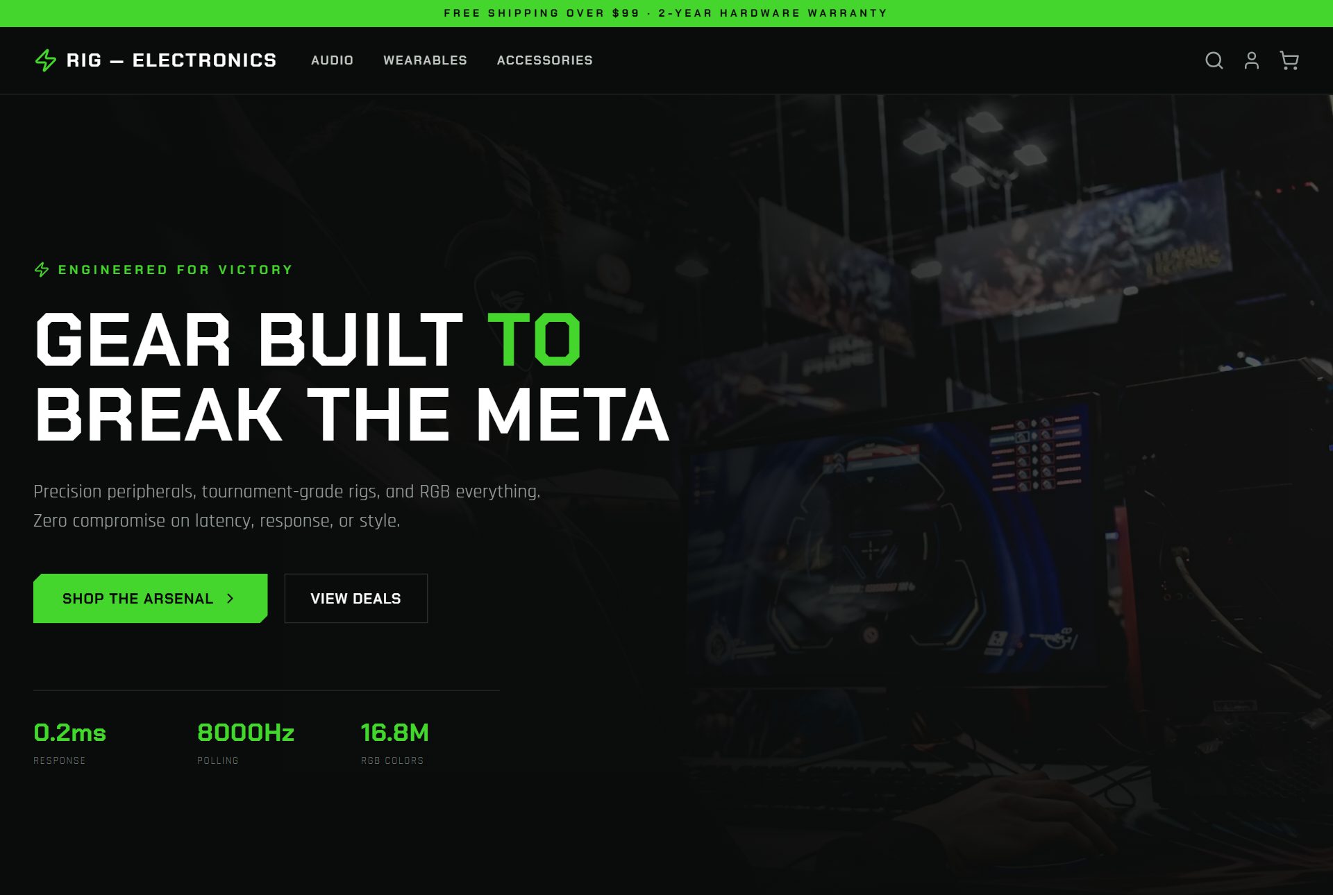 Rig storefront preview