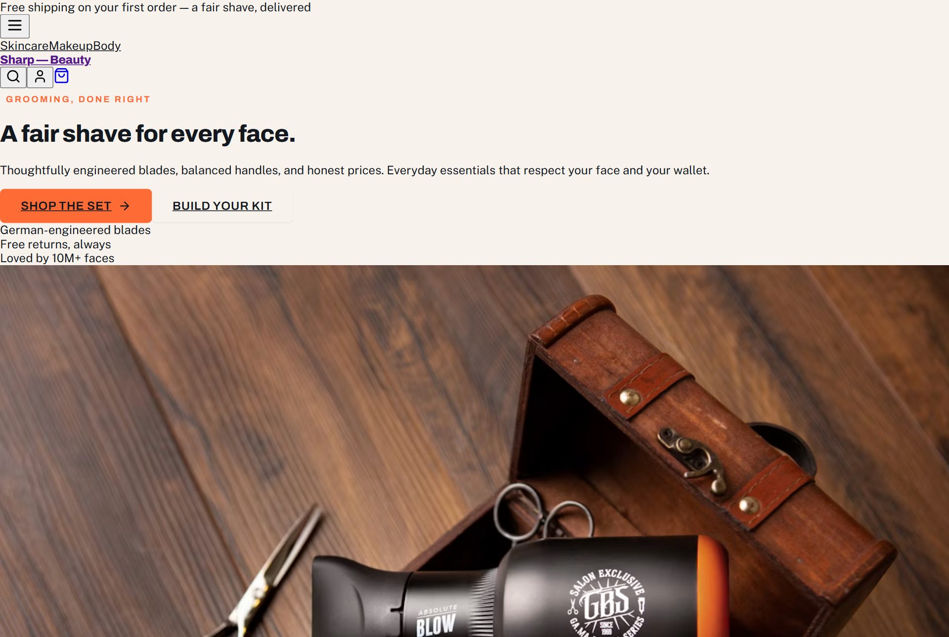 Sharp storefront preview