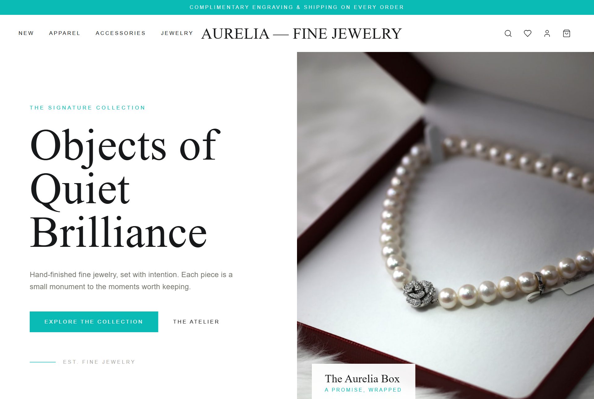 Aurelia storefront preview