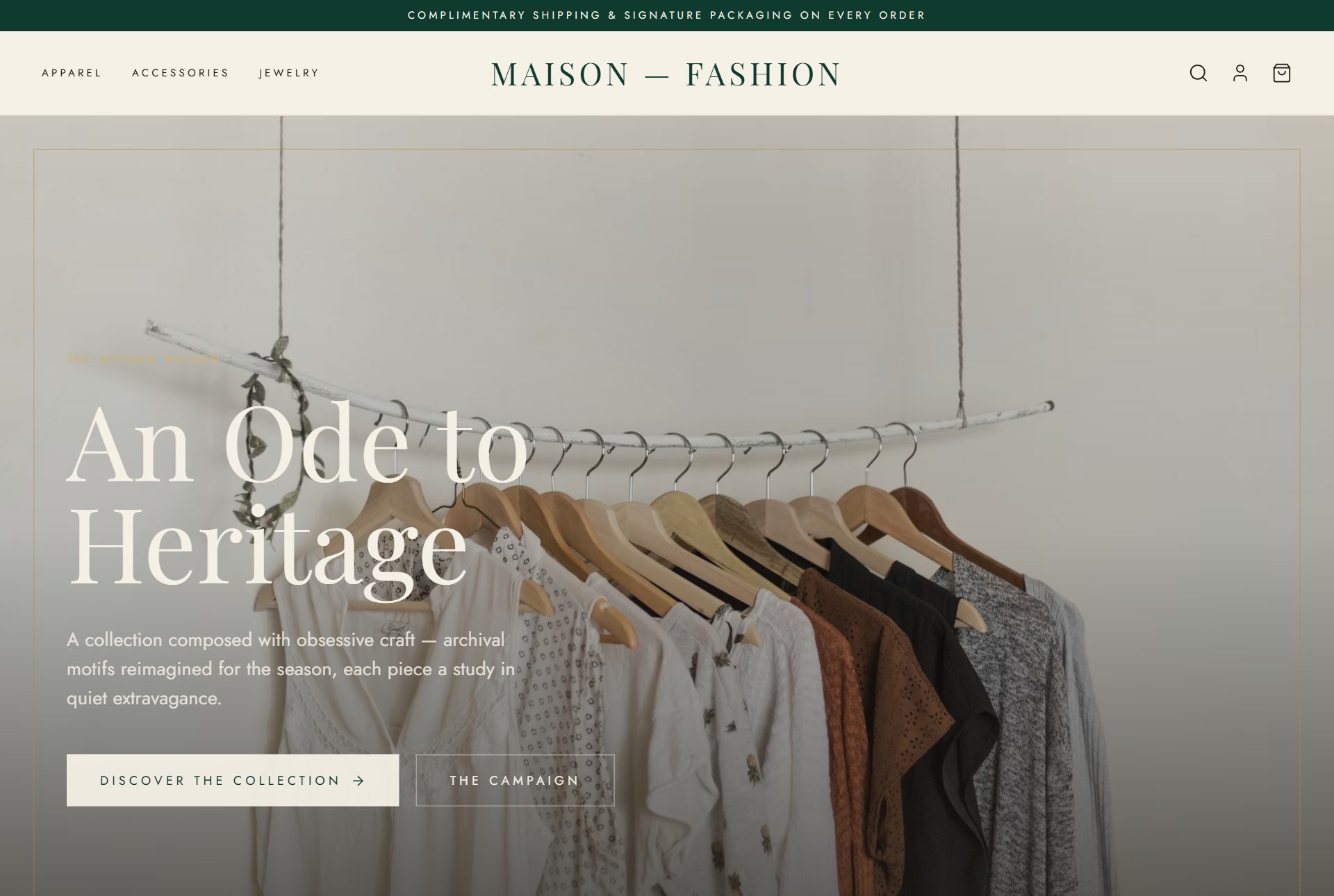 Maison storefront preview