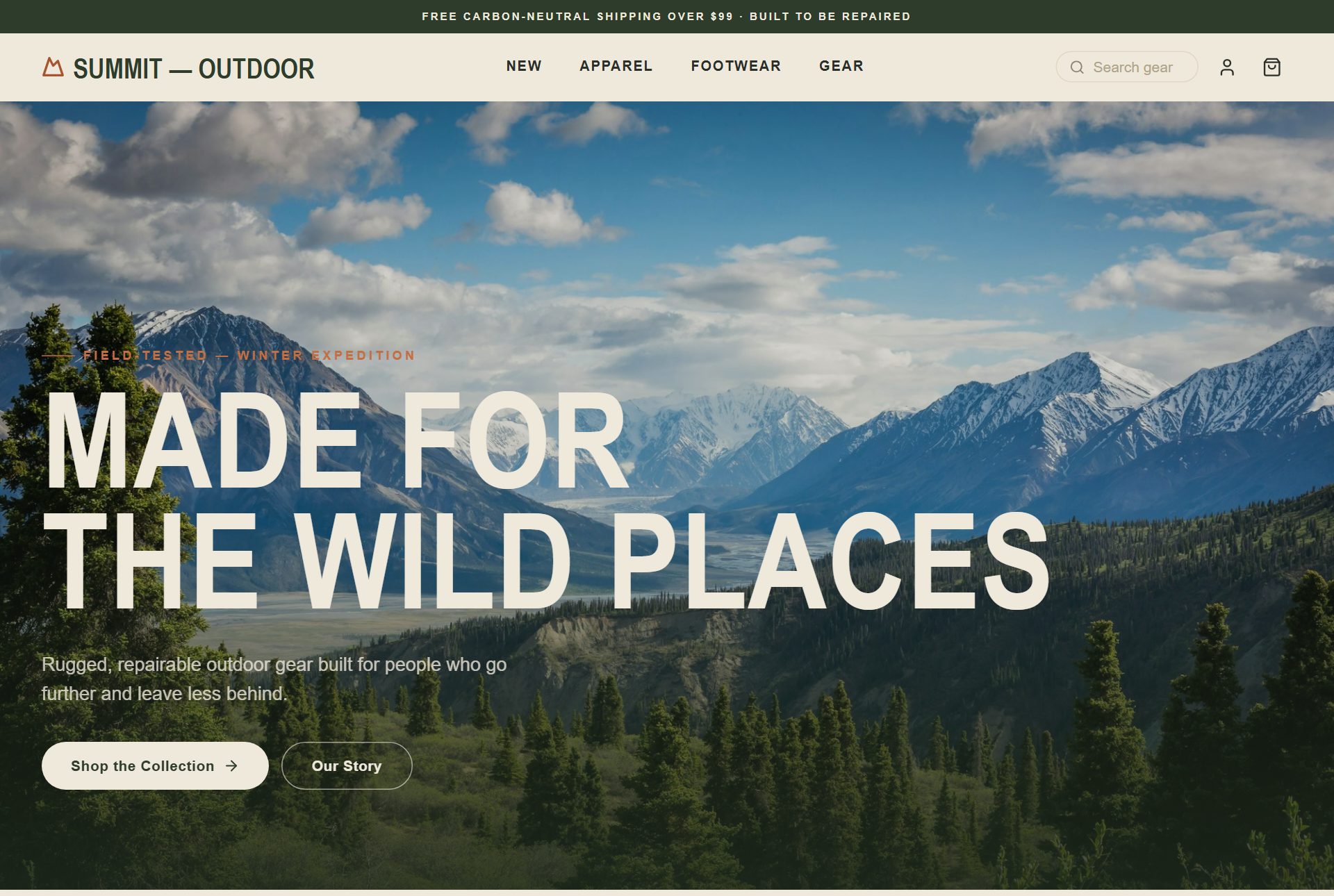Summit storefront preview