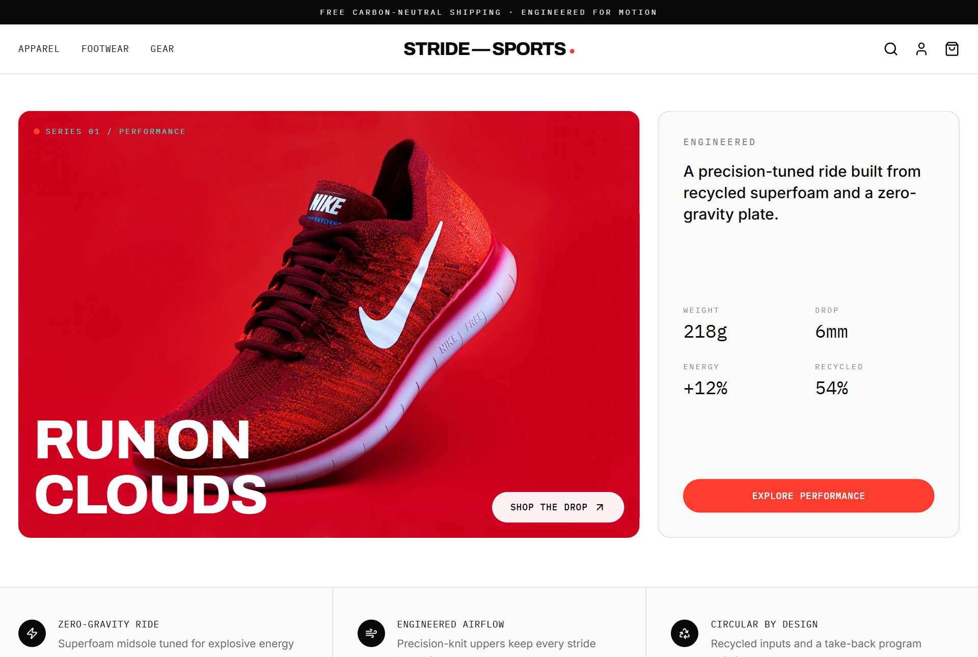 Stride storefront preview