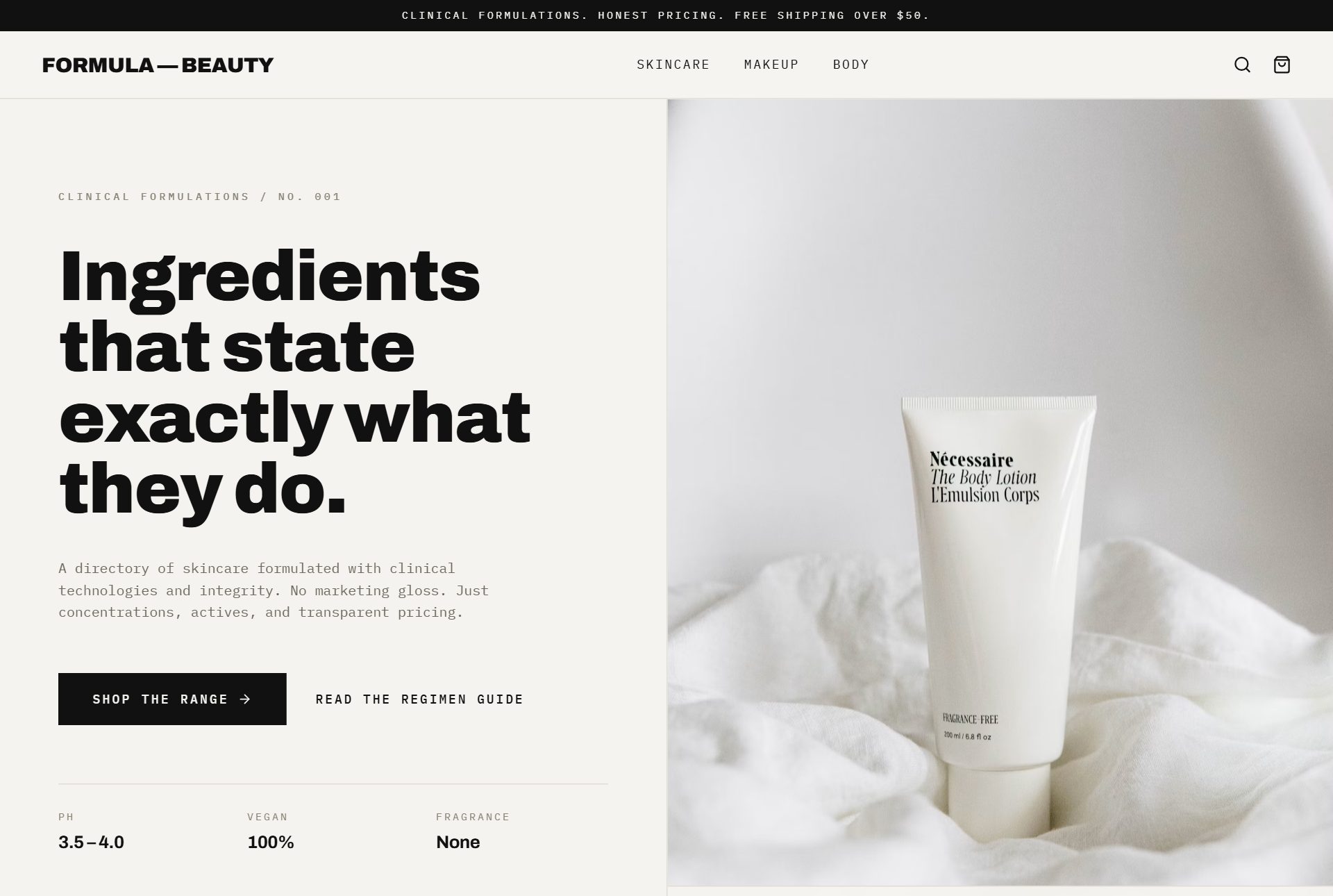 Formula storefront preview