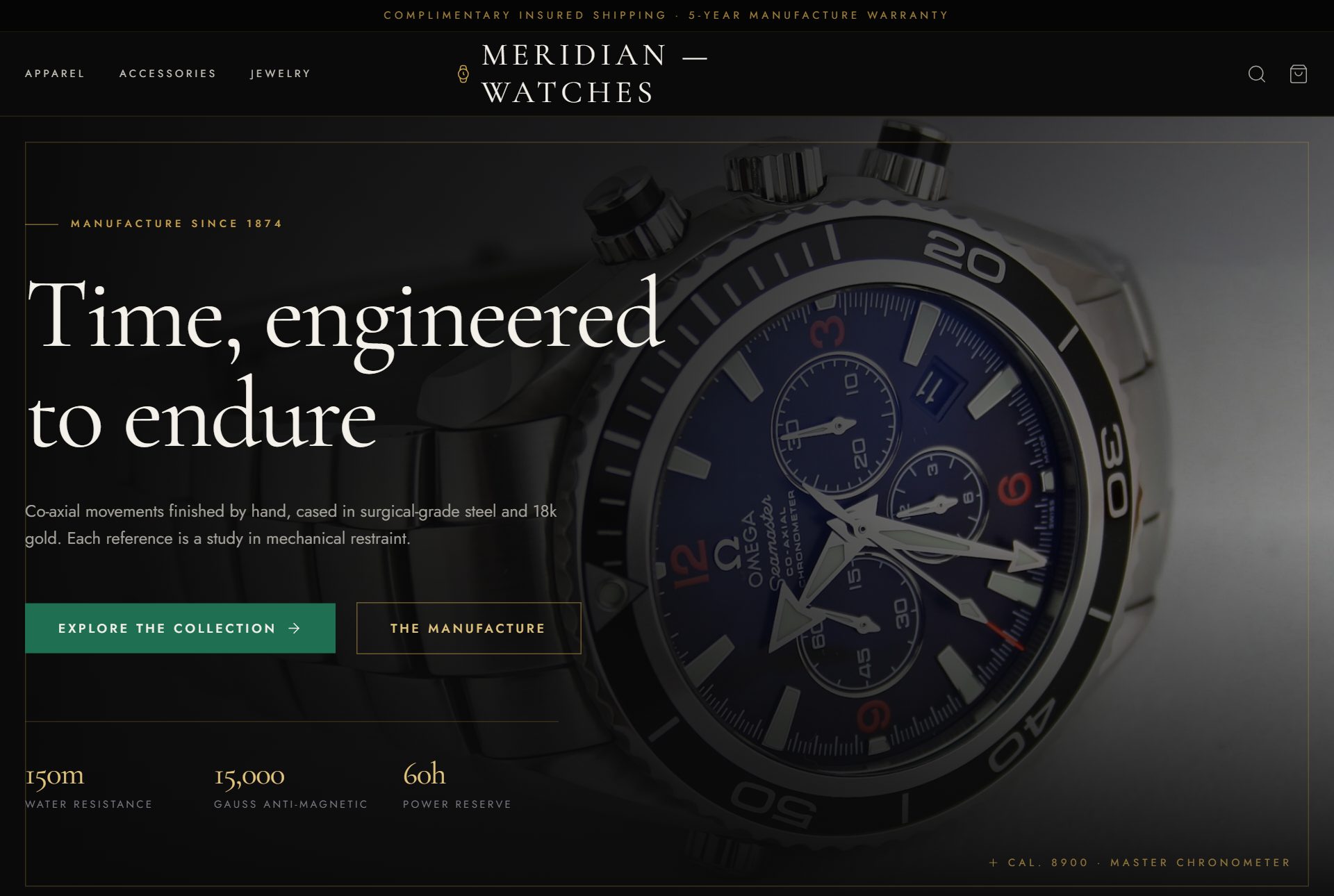 Meridian storefront preview